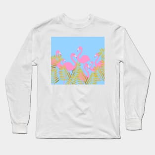 Flamingos In The Tropics Long Sleeve T-Shirt